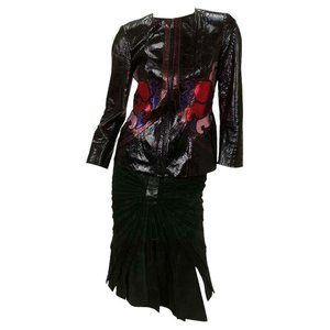 S/S 2007 Vintage Gucci Black Python Leather Jacket